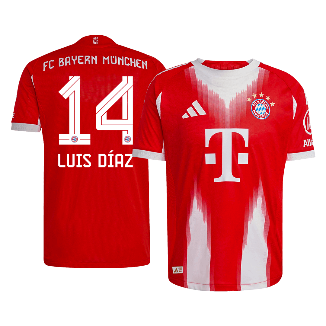 LUIS DÍAZ #14 Bayern Munich Home Player Version Soccer Jersey 2025/26