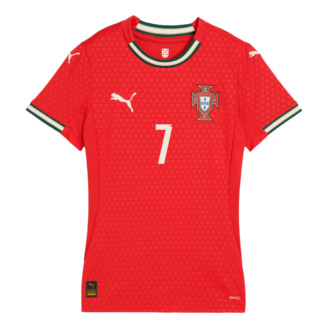 RONALDO #7 Portugal Women's Home Football Jersey 2025 Red