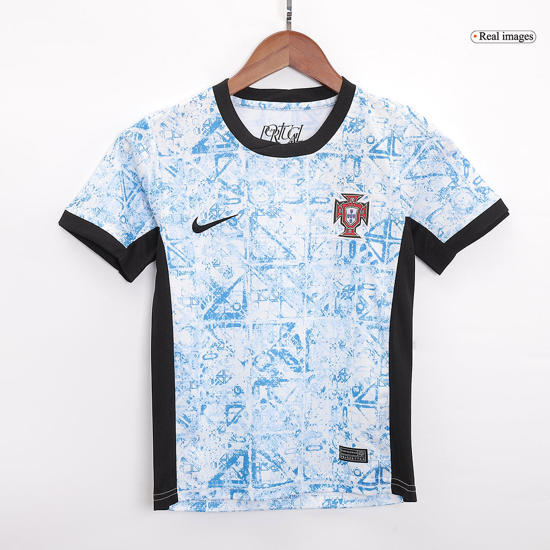 Portugal Kid's Away Football Jersey Kit (Jersey+Shorts+Socks) Euro 2024