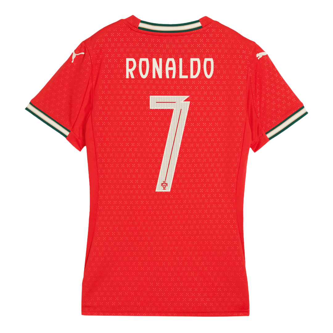 RONALDO #7 Portugal Women's Home Football Jersey 2025 Red