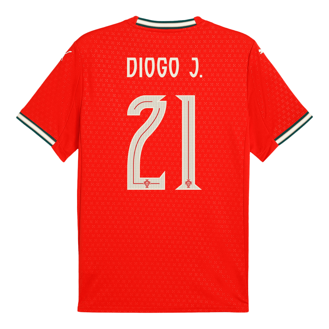 DIOGO J. #21 Portugal Home Football Jersey 2025