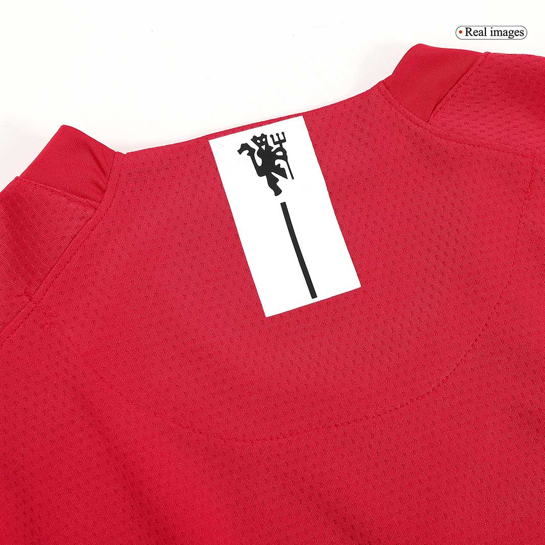Manchester United 2007/08 Champions League Home Long Sleeve Retro Soccer Jersey - UCL Final