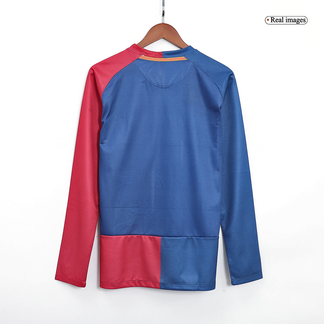 Barcelona 2008/09 Home Long Sleeve Retro Soccer Jersey - UCL Final
