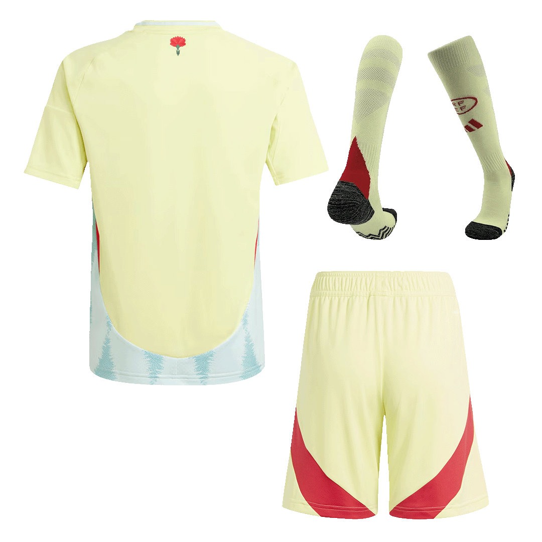 Spain Kid's Away Football Jersey Kit (Jersey+Shorts+Socks) Euro 2024