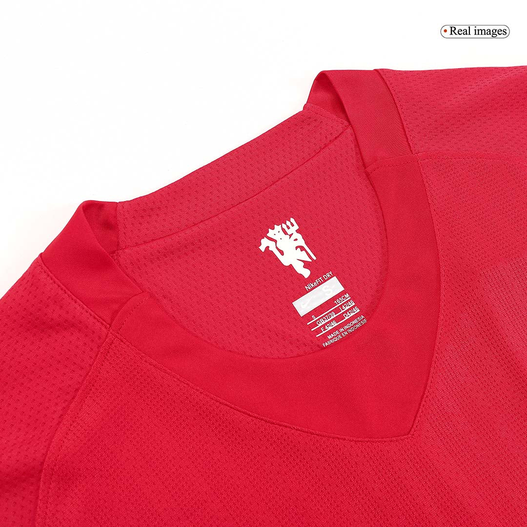 Manchester United 2007/08 Home Long Sleeve Retro Soccer Jersey