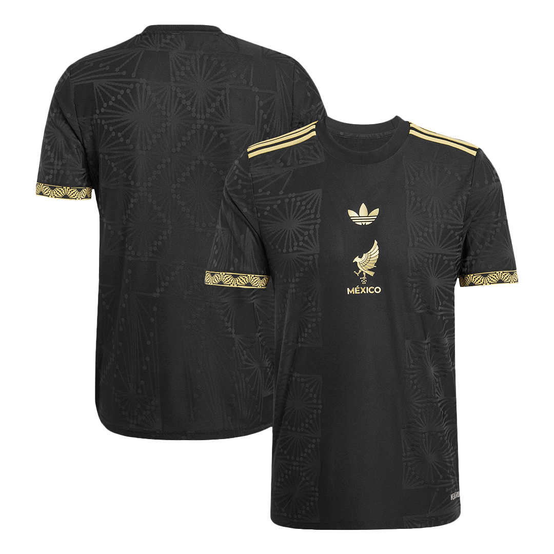 Mexico Third Away Player Version Football Jersey 2025 Black - Gold Cup