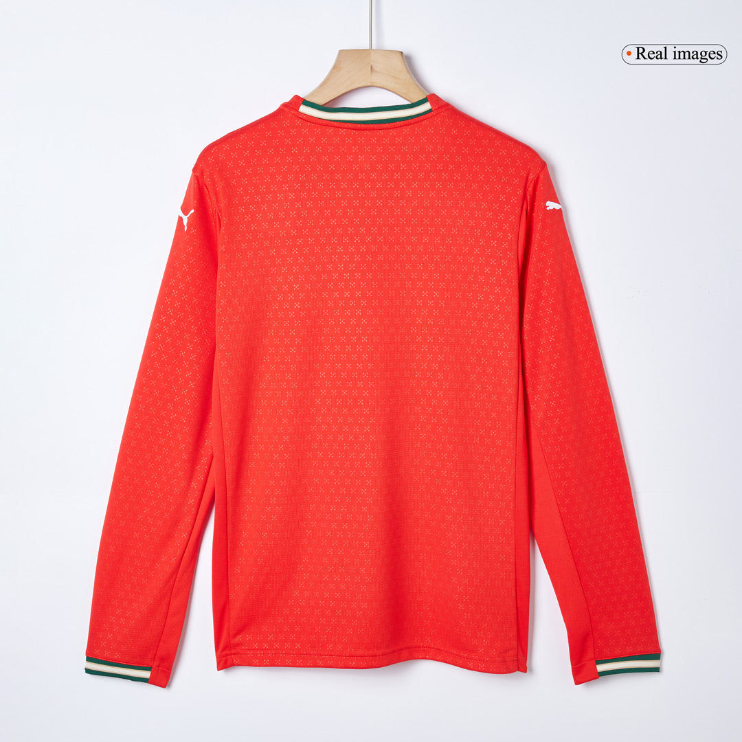 Portugal Home Long Sleeve Football Jersey 2025 Red