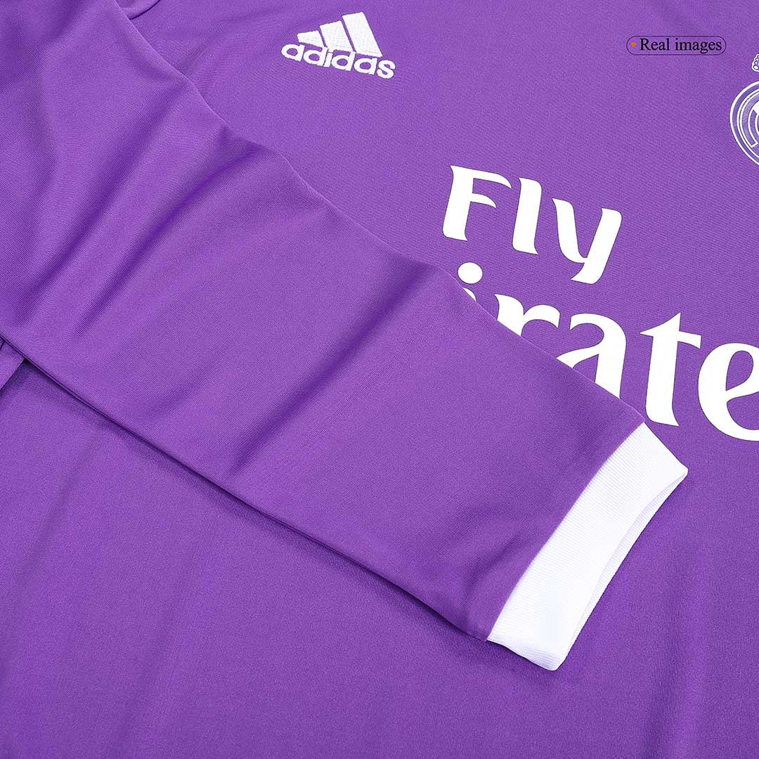 Real Madrid 2016/17 Away Long Sleeve Retro Soccer Jersey