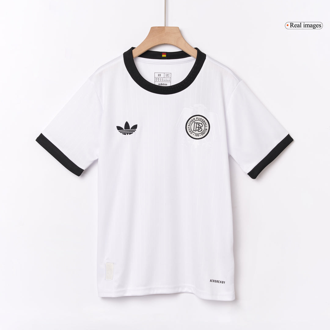 Germany 125th Anniversary Kid's Soccer Jersey Kit (Jersey+Shorts) 2025 White