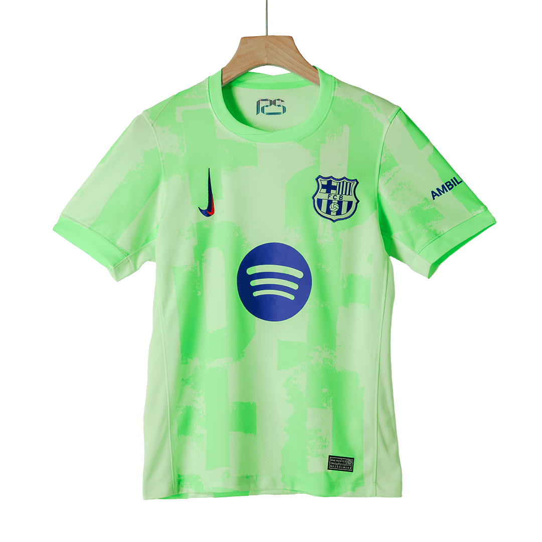 Barcelona Third Away Soccer Jersey Kit (Jersey+Shorts) 2024/25 - (Spotify Logo Without Text)