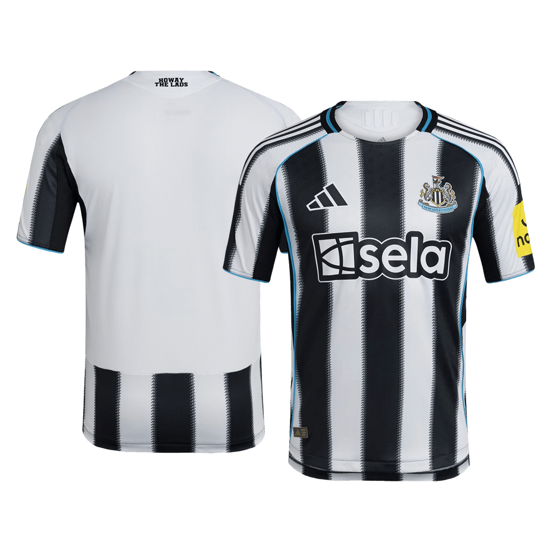 Maillot domicile de Newcastle United, version joueur, 2025/26, noir et blanc