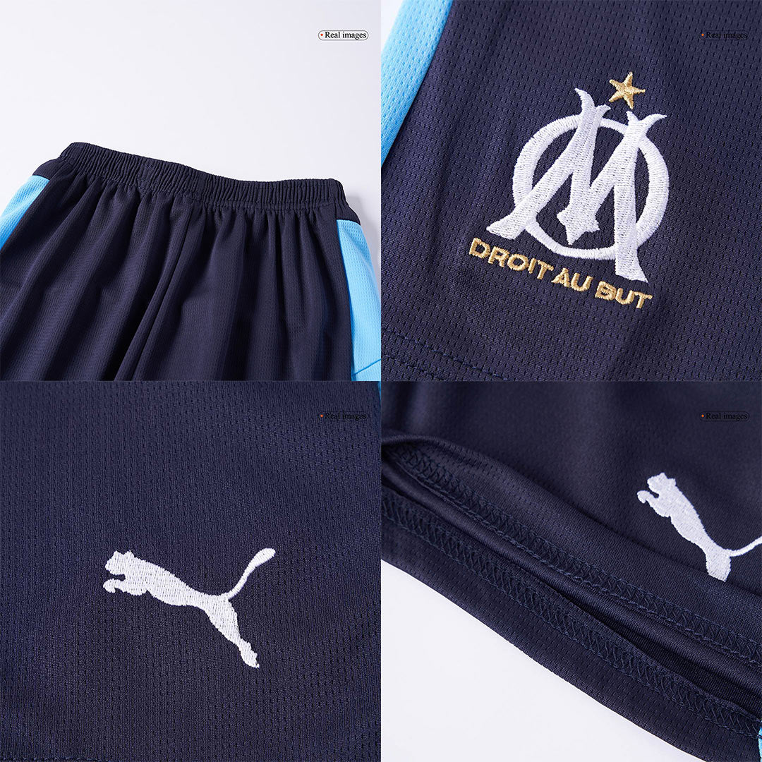 Marseille Kid's Away Kit - Jersey+Shorts 2025-26