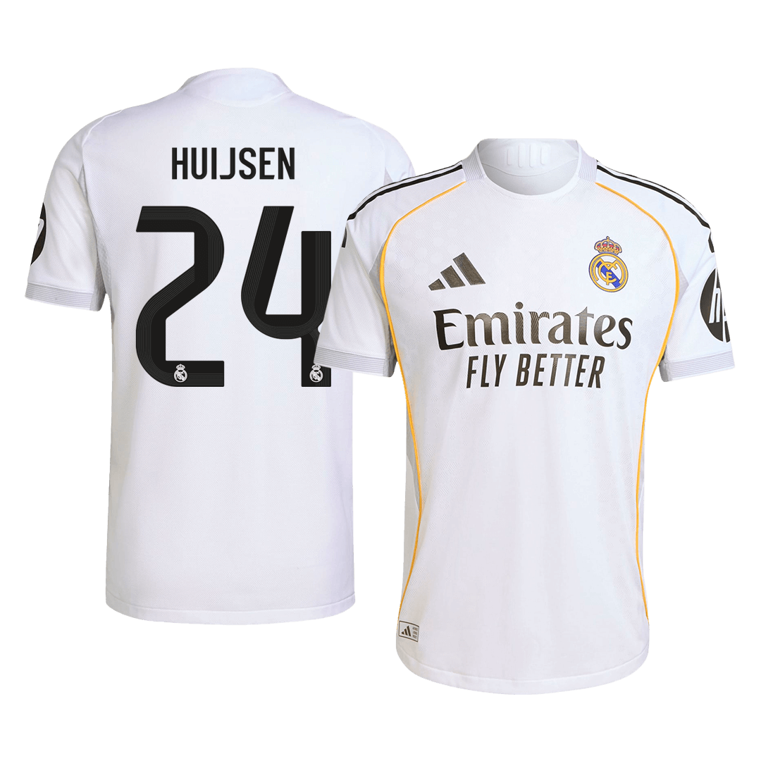 HUIJSEN #24 Real Madrid Home Player Version Soccer Jersey 2025/26