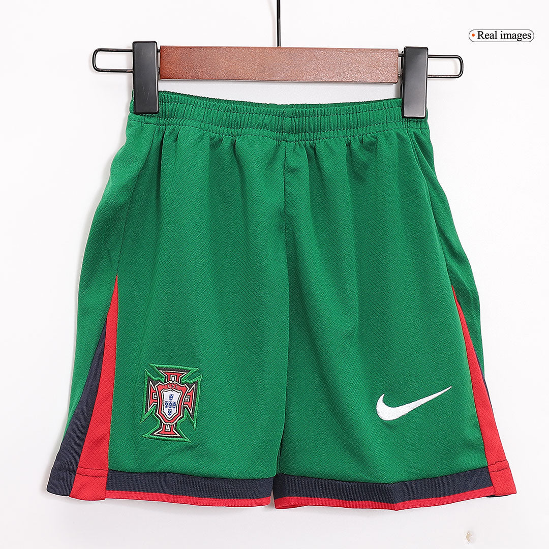 Portugal Kid's Home Football Jersey Kit (Jersey+Shorts+Socks) Euro 2024