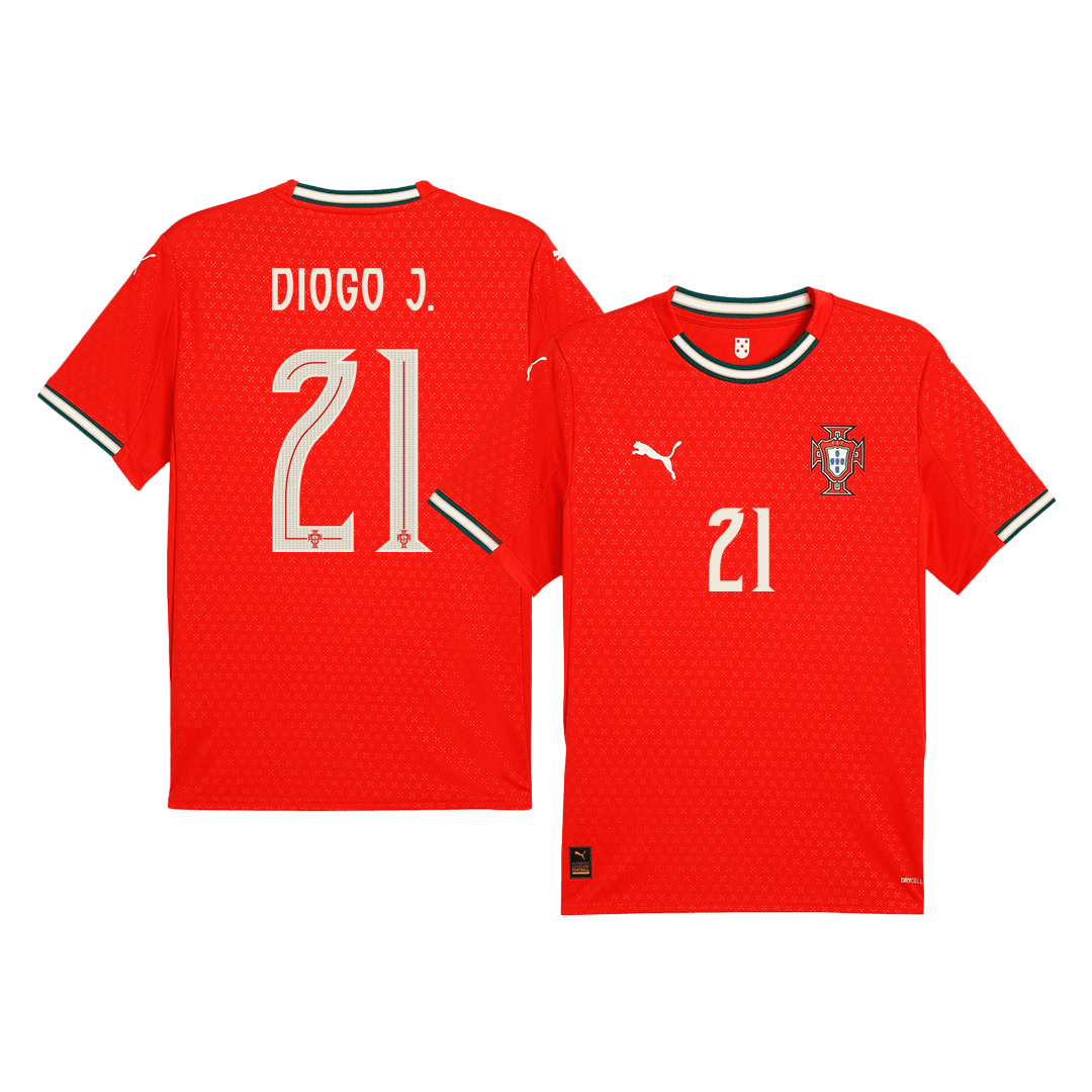 DIOGO J. #21 Portugal Home Football Jersey 2025