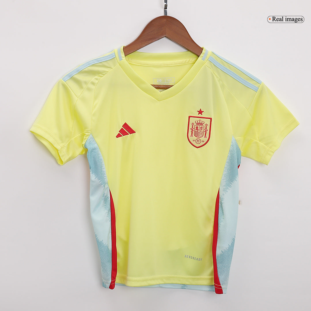 Spain Kid's Away Football Jersey Kit (Jersey+Shorts+Socks) Euro 2024