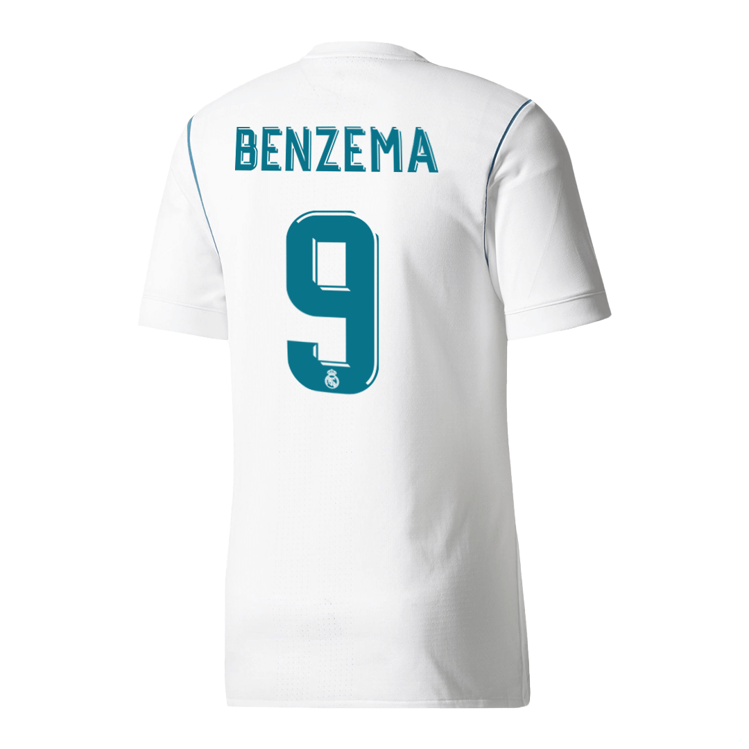 BENZEMA #9 Retro 2017/18 Real Madrid Home Soccer Jersey