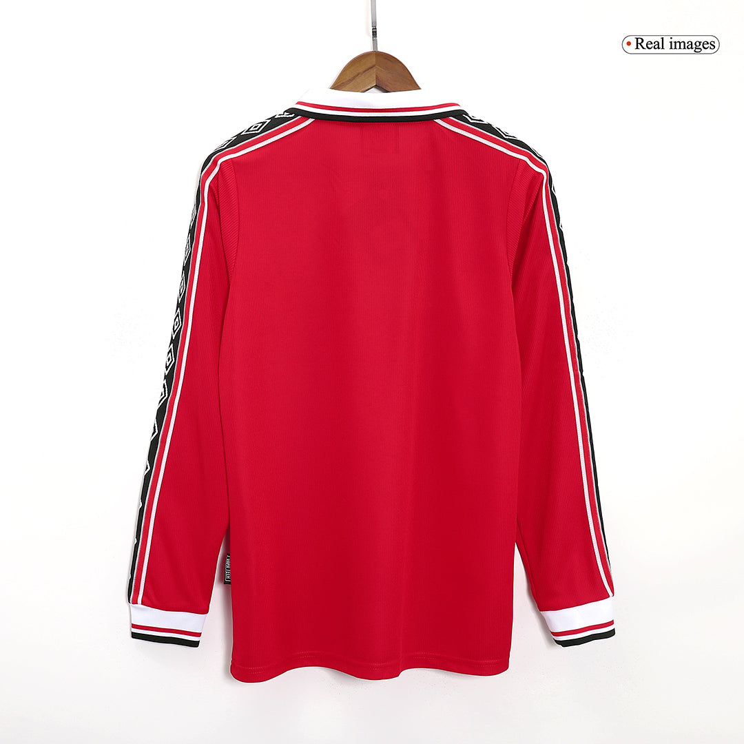 Manchester United 1998/99 Home Long Sleeve Retro Soccer Jersey