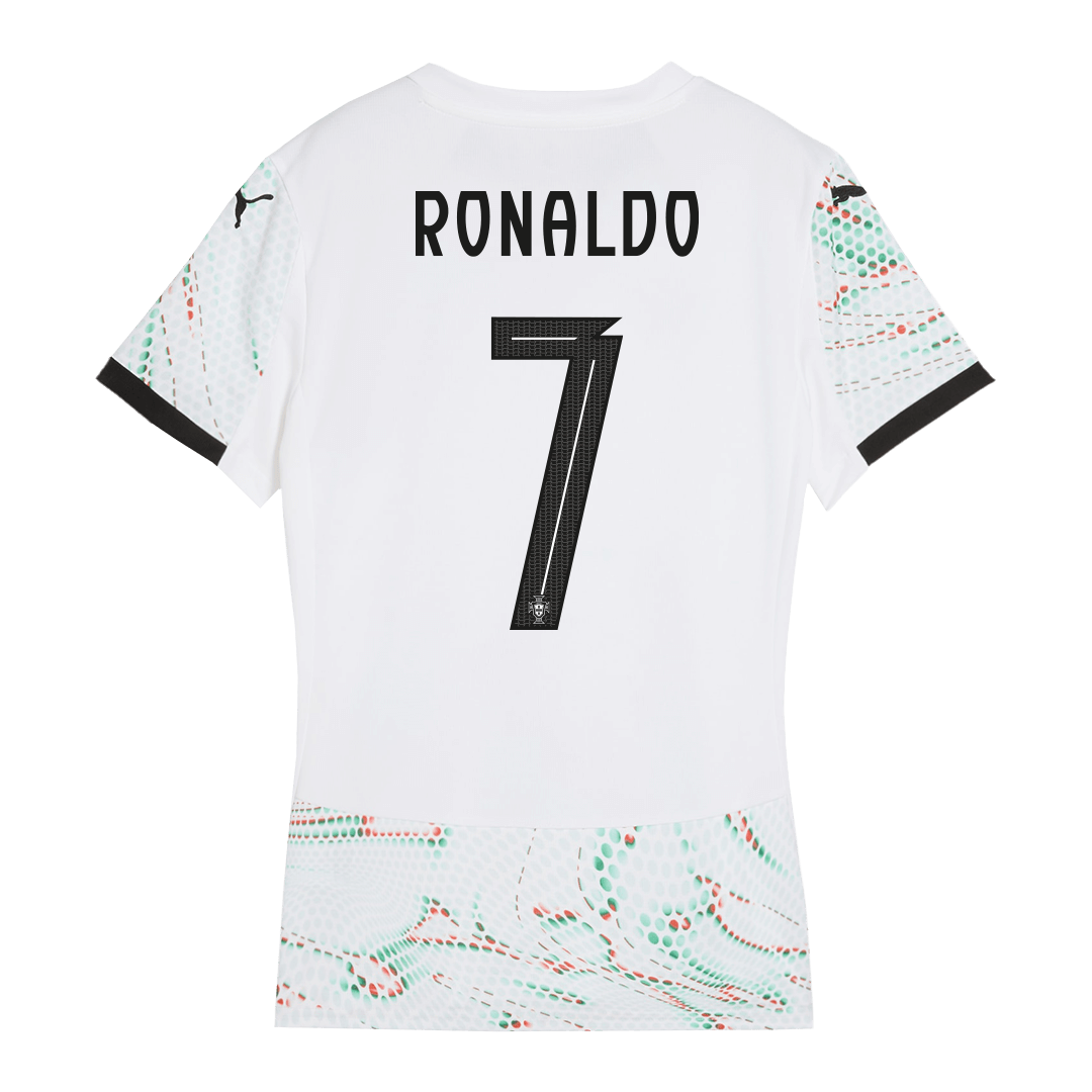RONALDO #7 Portugal Women's Away Football Jersey 2025 White