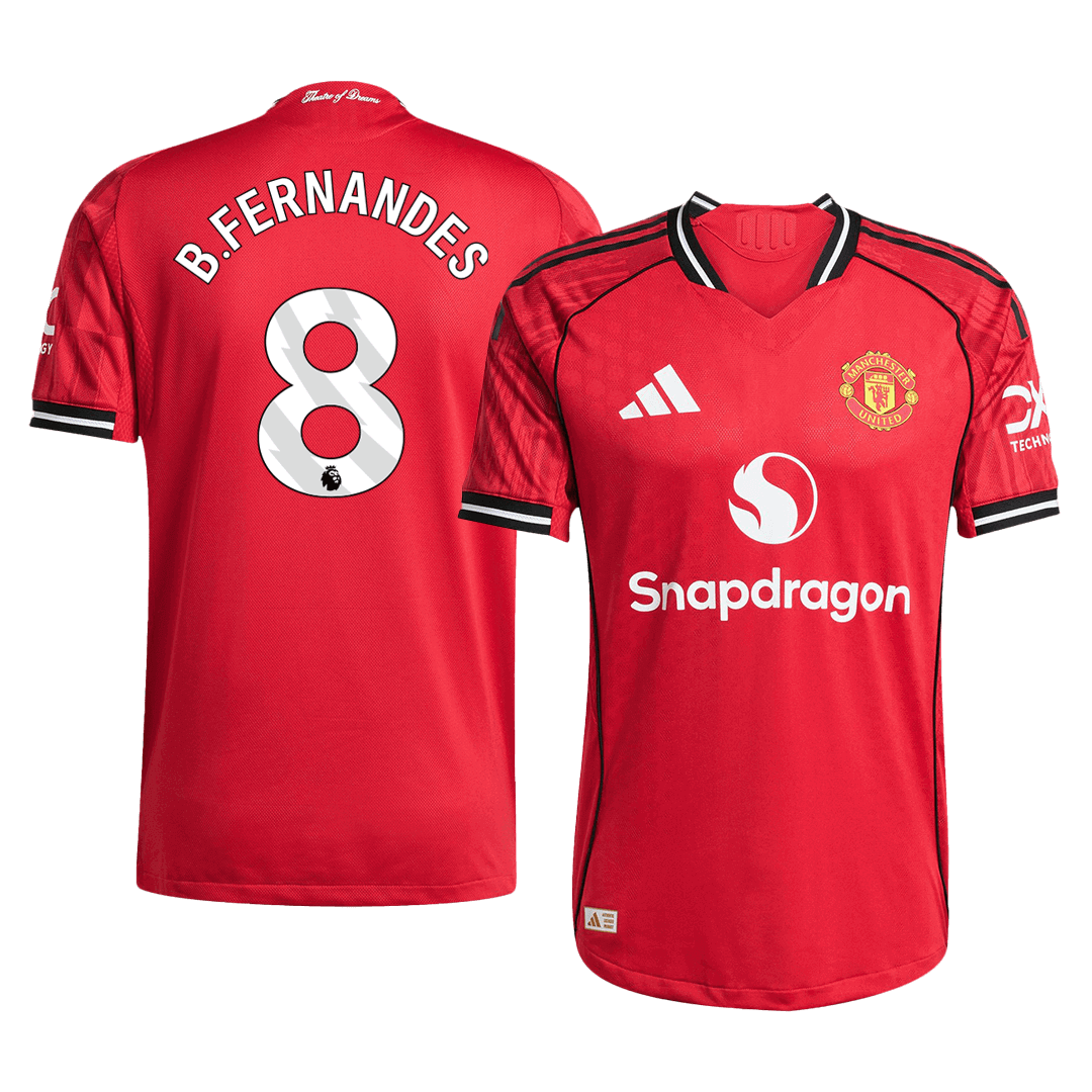 B.FERNANDES #8 Manchester United Home Player Version Soccer Jersey 2025/26