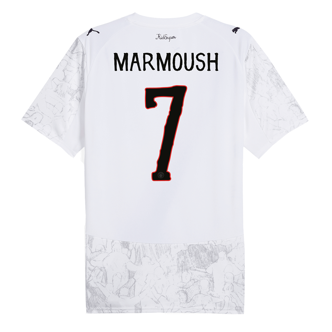 Maillot de football blanc MARMOUSH n°7 Manchester City KidSuper 2025/26 - Coupe du Monde des Clubs