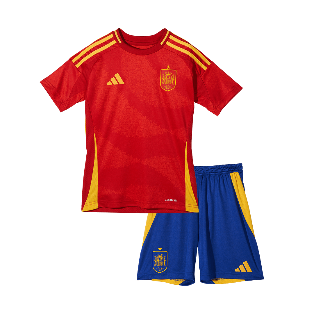 Spain Kid's Home Football Jersey Kit (Jersey+Shorts+Socks) Euro 2024