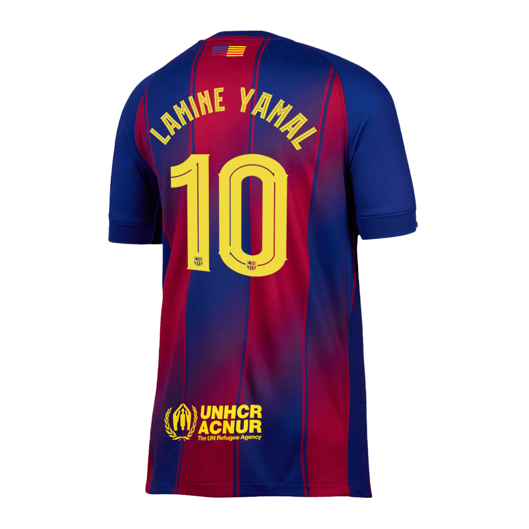 LAMINE YAMAL #10 Barcelona Home Soccer Jersey 2025/26 - UCL