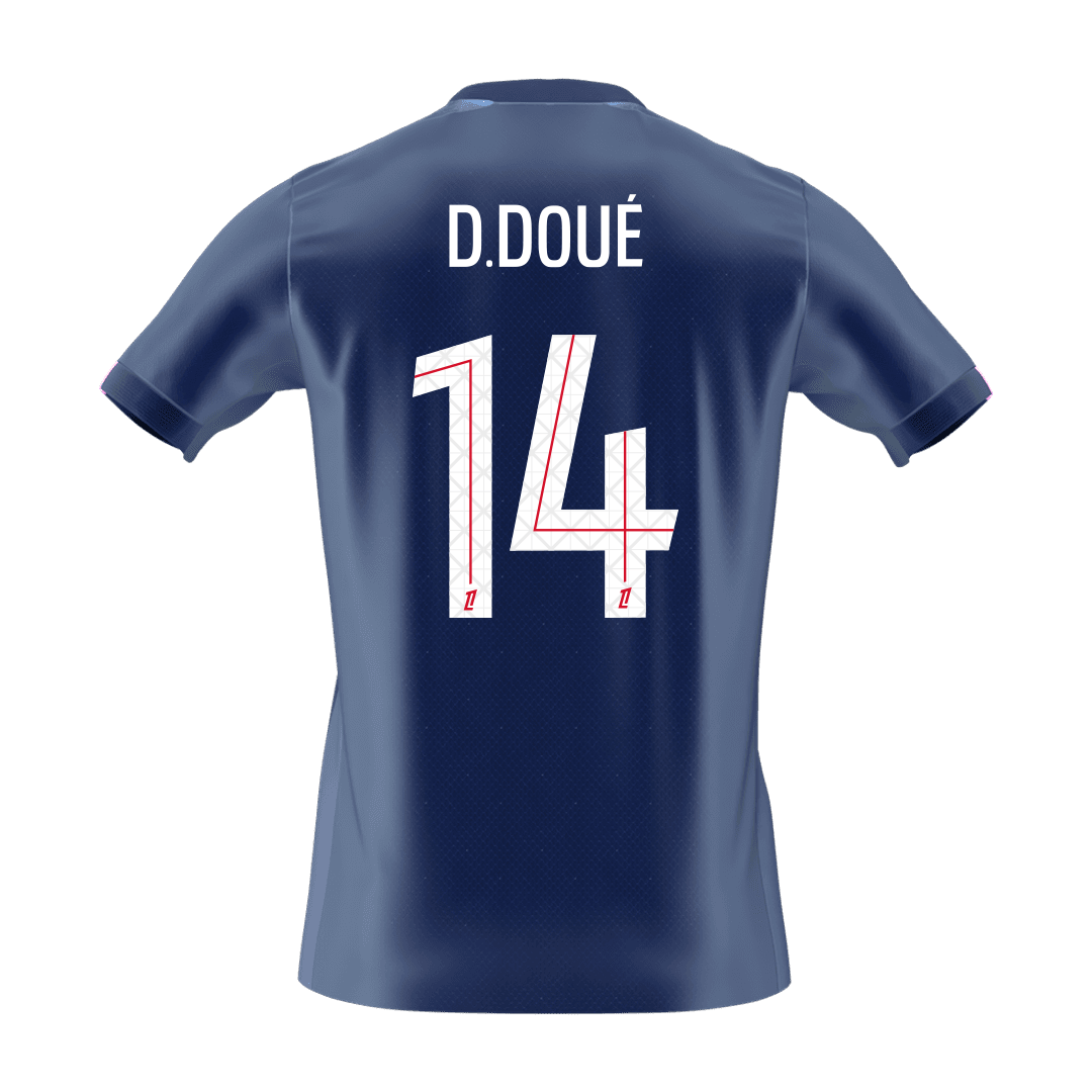Camiseta de fútbol D.DOUÉ #14 PSG Primera equipación 2025/26