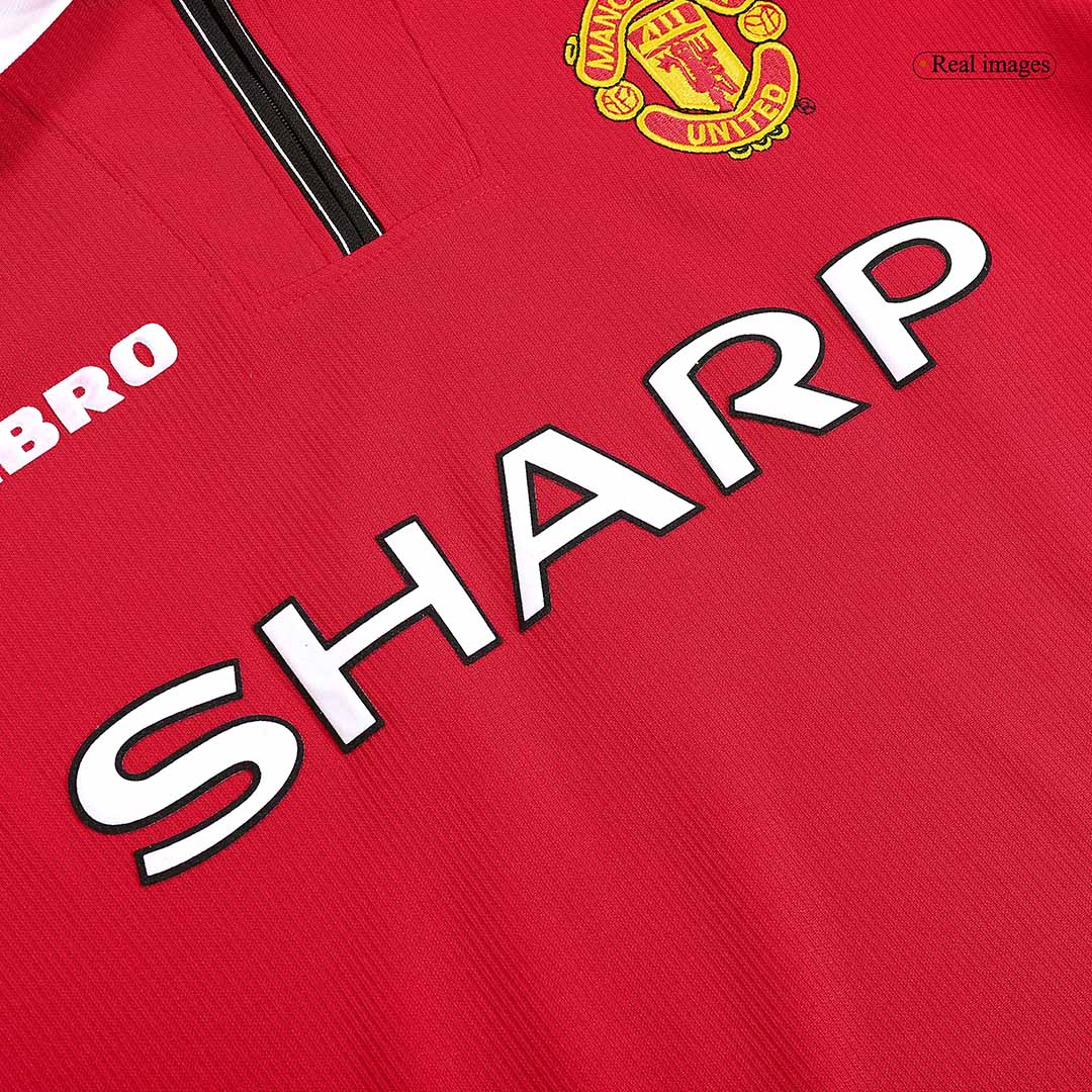 Manchester United 1998/99 Home Long Sleeve Retro Soccer Jersey
