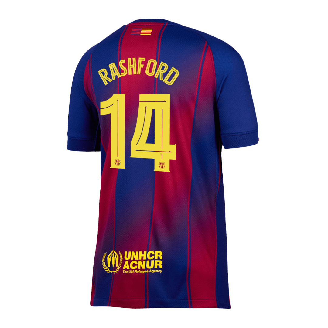 RASHFORD #14 Barcelona Home Soccer Jersey 2025/26 - UCL