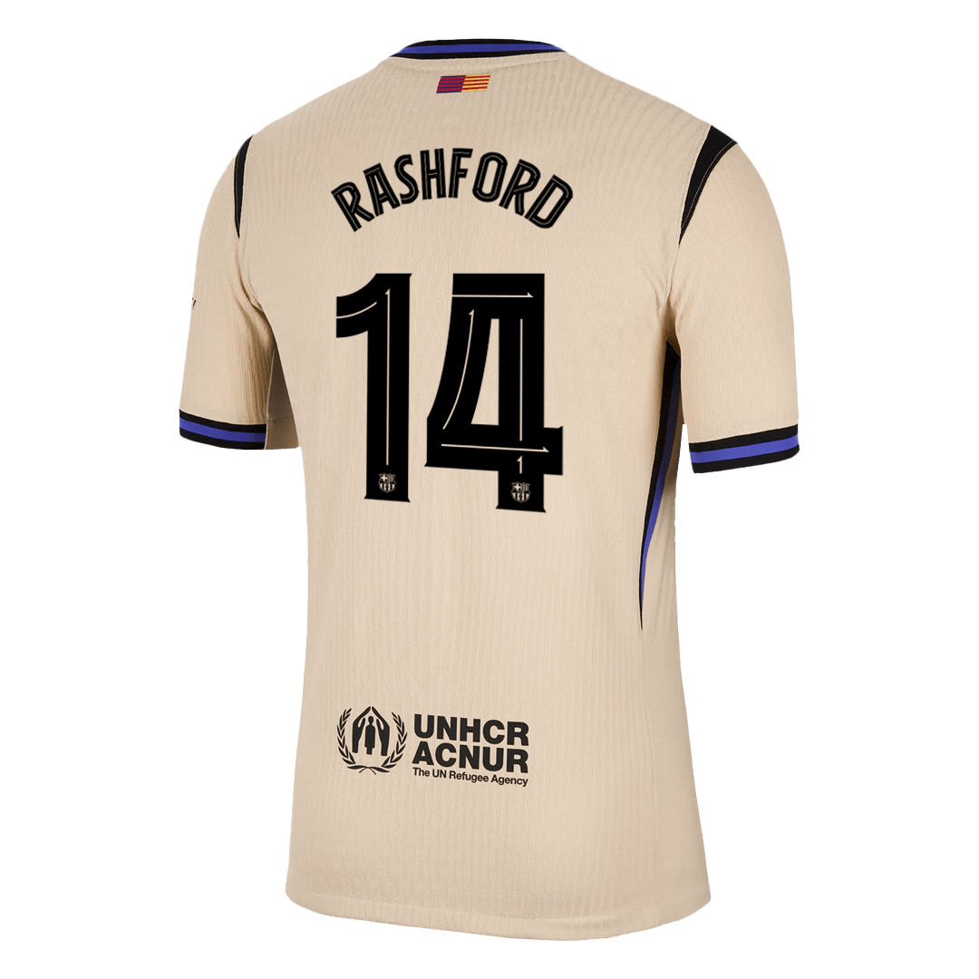 RASHFORD #14 Barcelona Away Player Version Soccer Jersey 2025/26 - UCL
