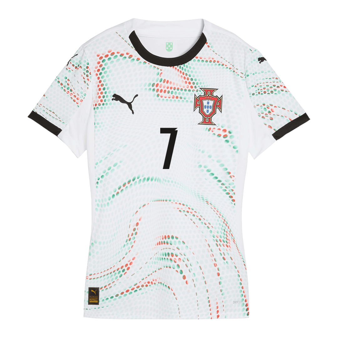 RONALDO #7 Portugal Women's Away Football Jersey 2025 White
