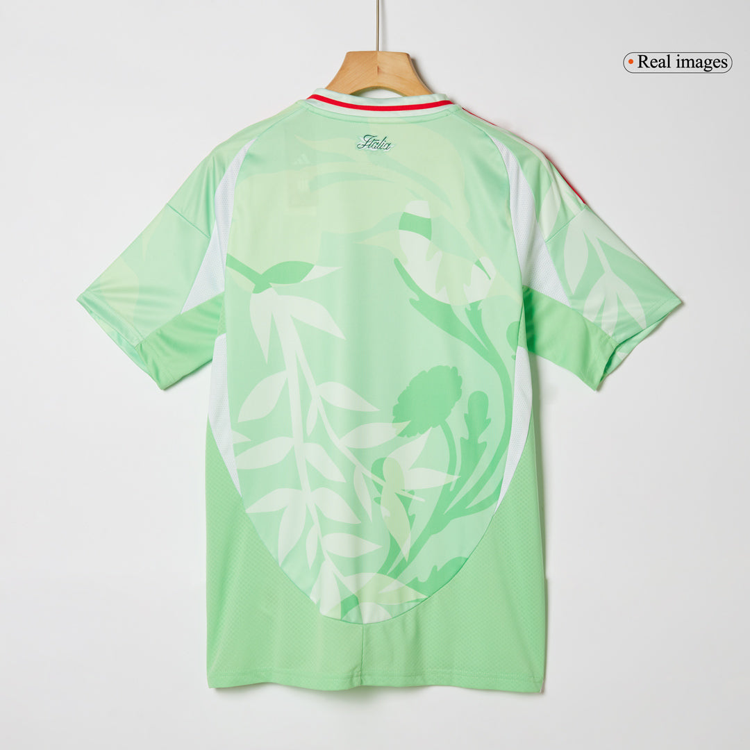 Italy Men's Away Football Jersey 2025 Green - Women's Euro