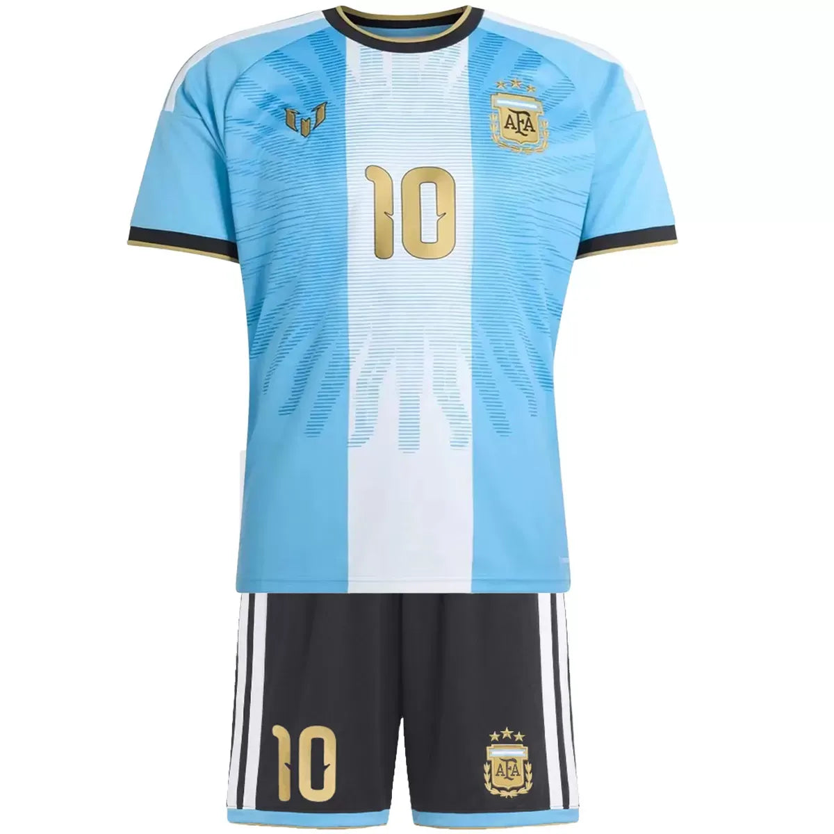Kit de camiseta local de Argentina para niños (Camiseta y pantalones cortos 2026)