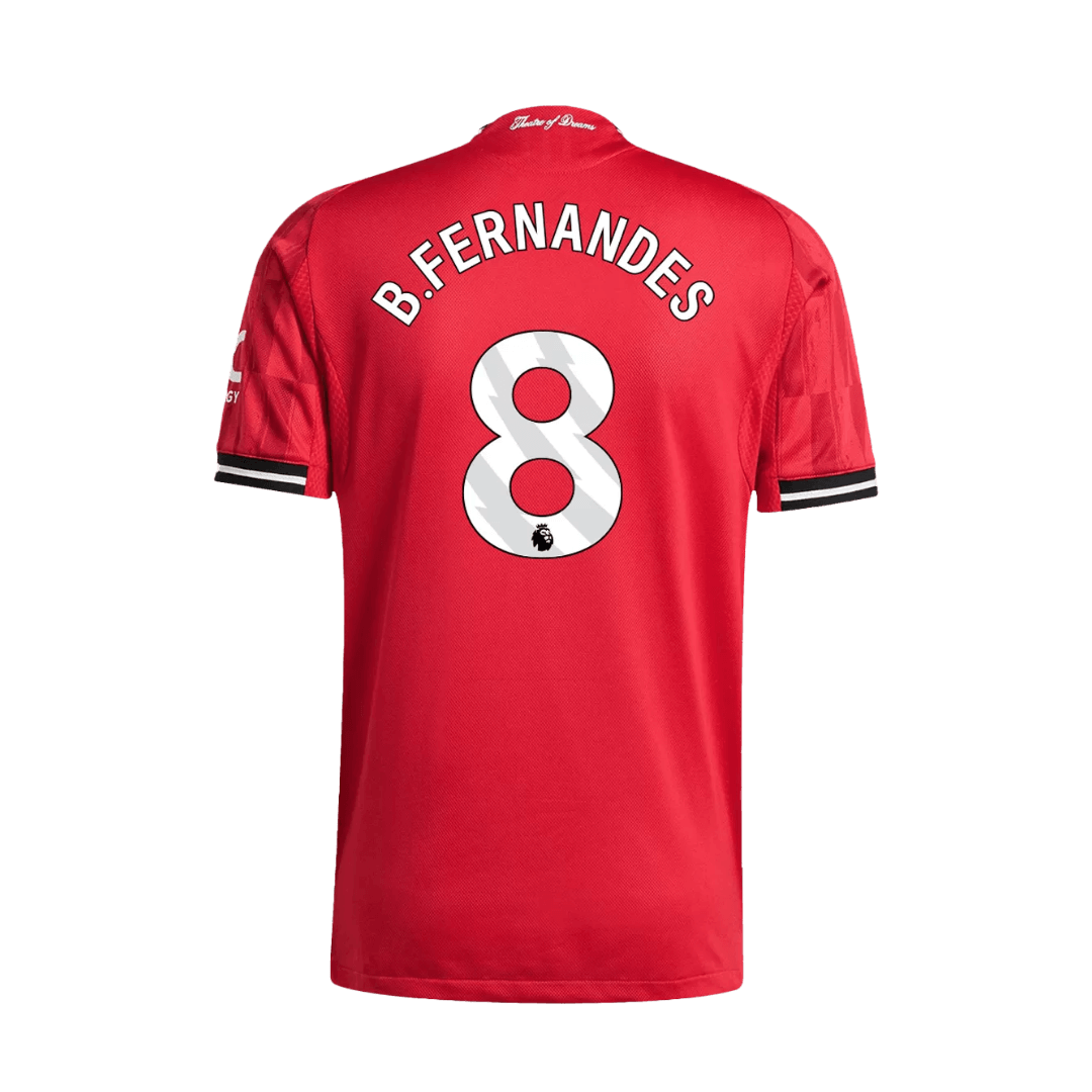 Camiseta de fútbol de B. FERNANDES #8 del Manchester United, versión jugador local, temporada 2025/26