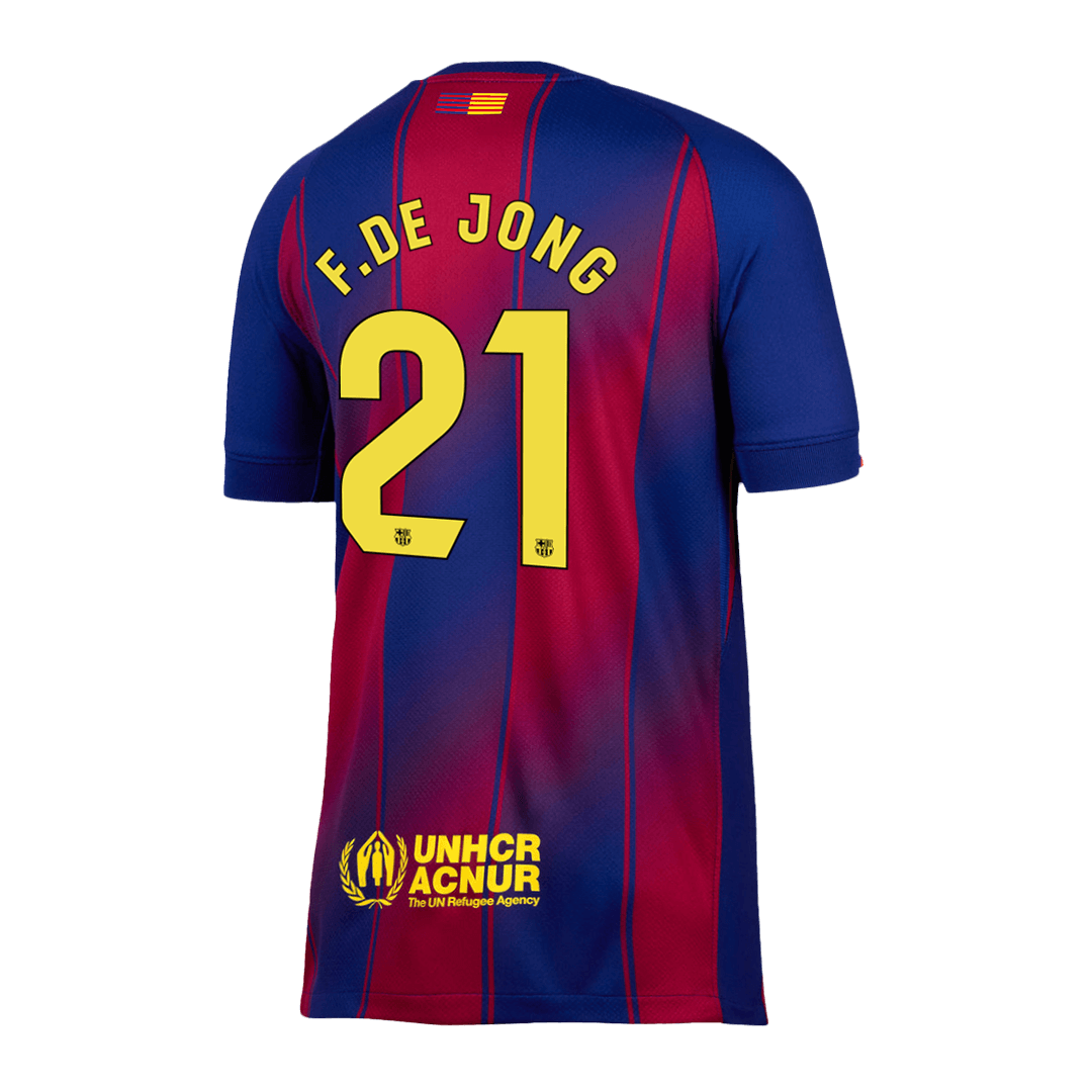Maillot de football F.DE JONG #21 Barcelone Domicile 2025/26