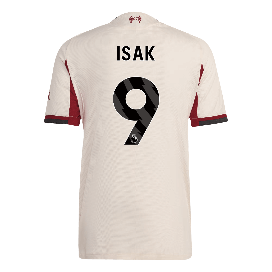 Camiseta de fútbol ISAK #9 Liverpool, versión visitante, temporada 2025/26
