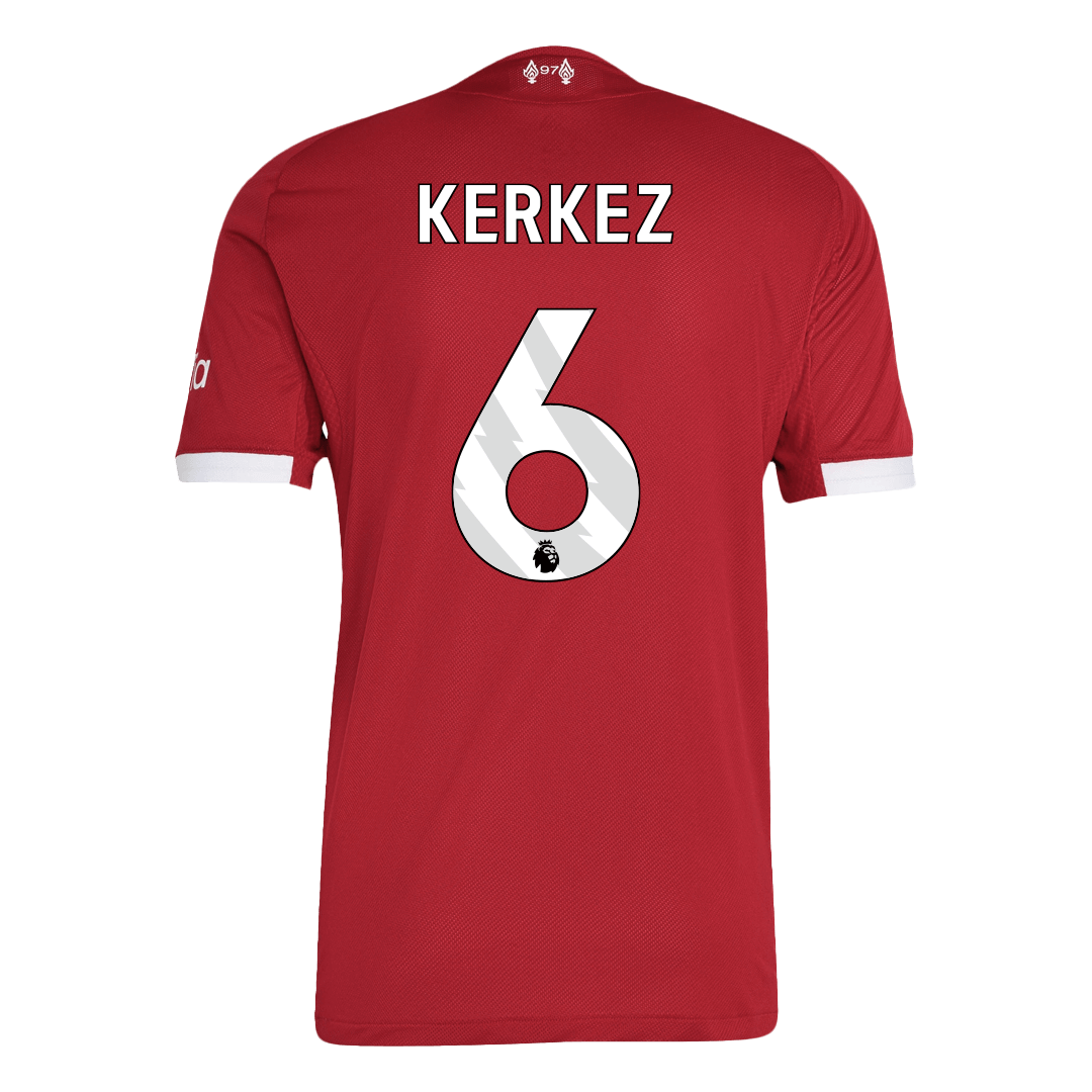 Maillot domicile Liverpool KERKEZ n°6, version joueur, saison 2025/26