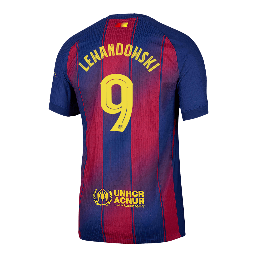 Maillot domicile joueur du FC Barcelone, LEWANDOWSKI n°9 - Saison 2025/26 - Ligue des Champions