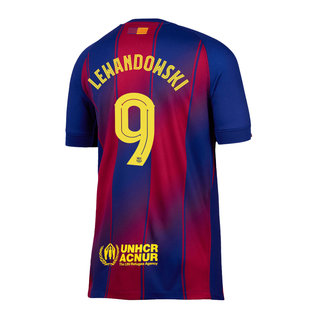 Maillot domicile de Lewandowski n°9 du FC Barcelone 2025/26 - Ligue des champions