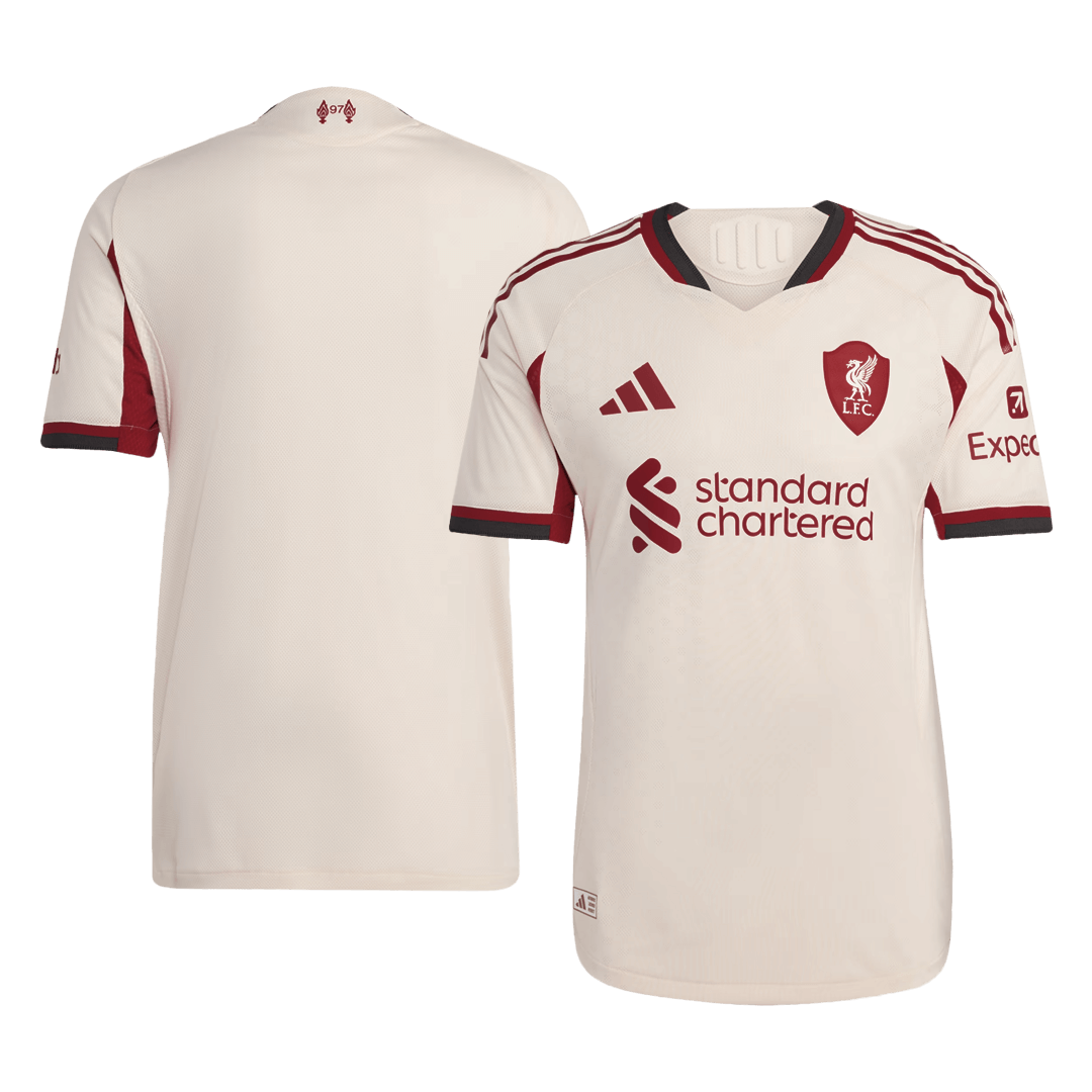 Camiseta de fútbol del Liverpool, versión visitante, temporada 2025/26