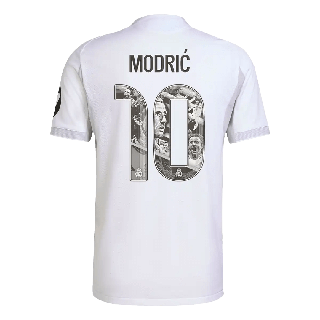 MODRIĆ Maillot domicile Real Madrid version joueur n°10, blanc, saison 2025/26