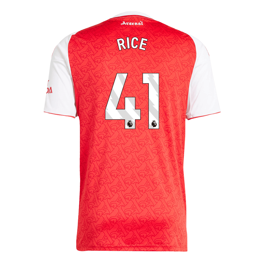 Camiseta de fútbol del Arsenal #41 de Rice, local, temporada 2025/26, roja
