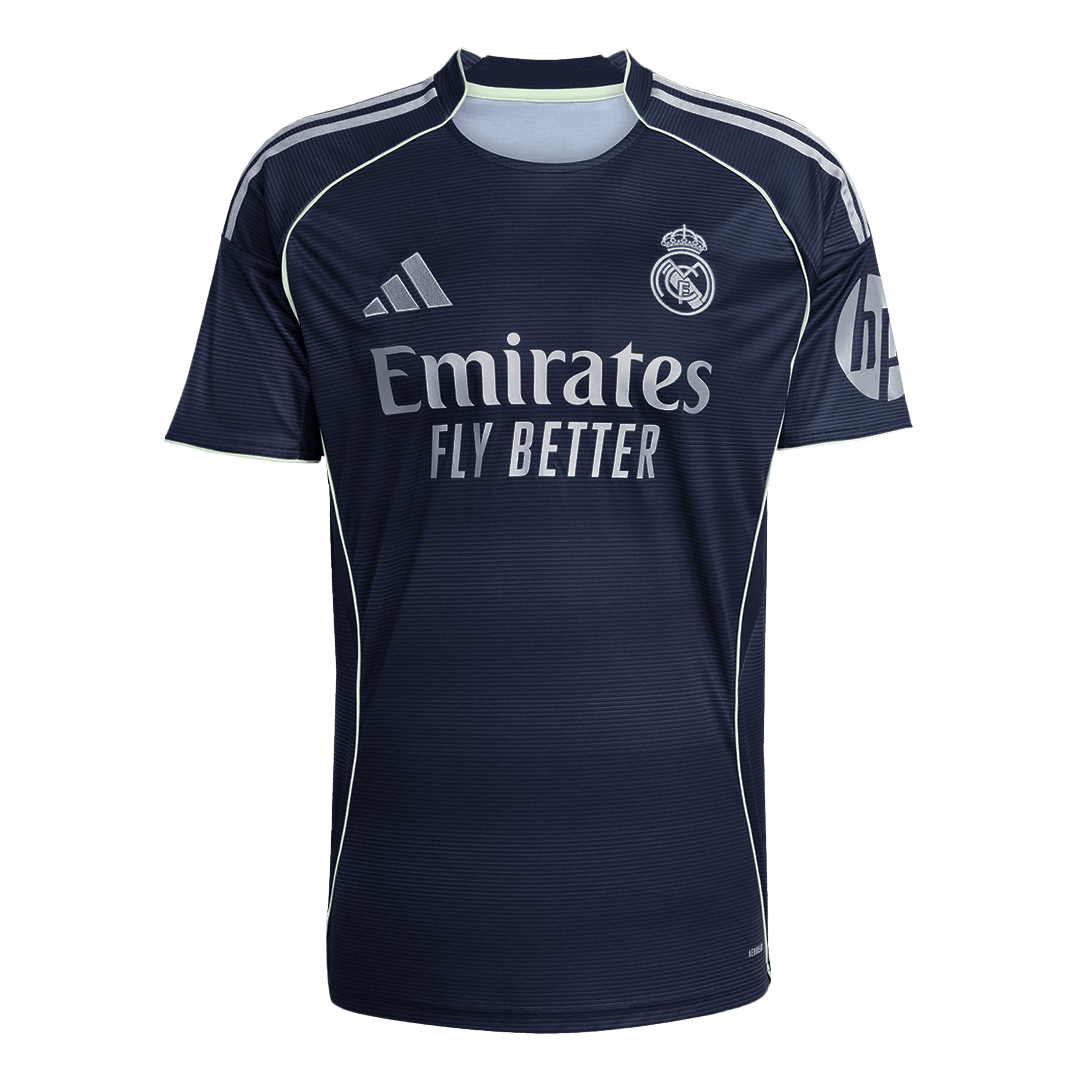 Real Madrid ユニフォームセット ネイビー Real Madrid 2025/26 Away Cheap Soccer Jersey Navy | FansJerseyHub