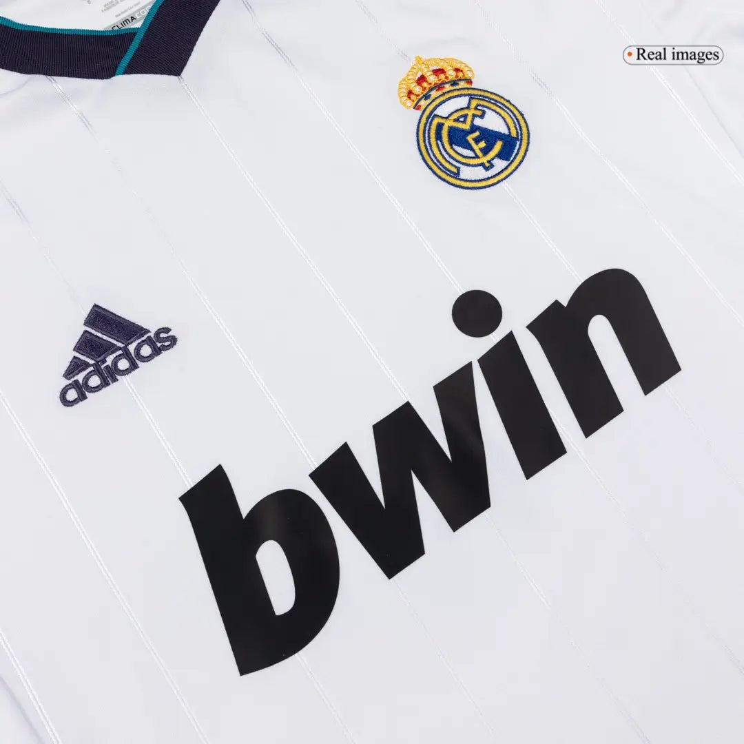 Camiseta de fútbol retro de manga larga de local del Real Madrid 2012/13