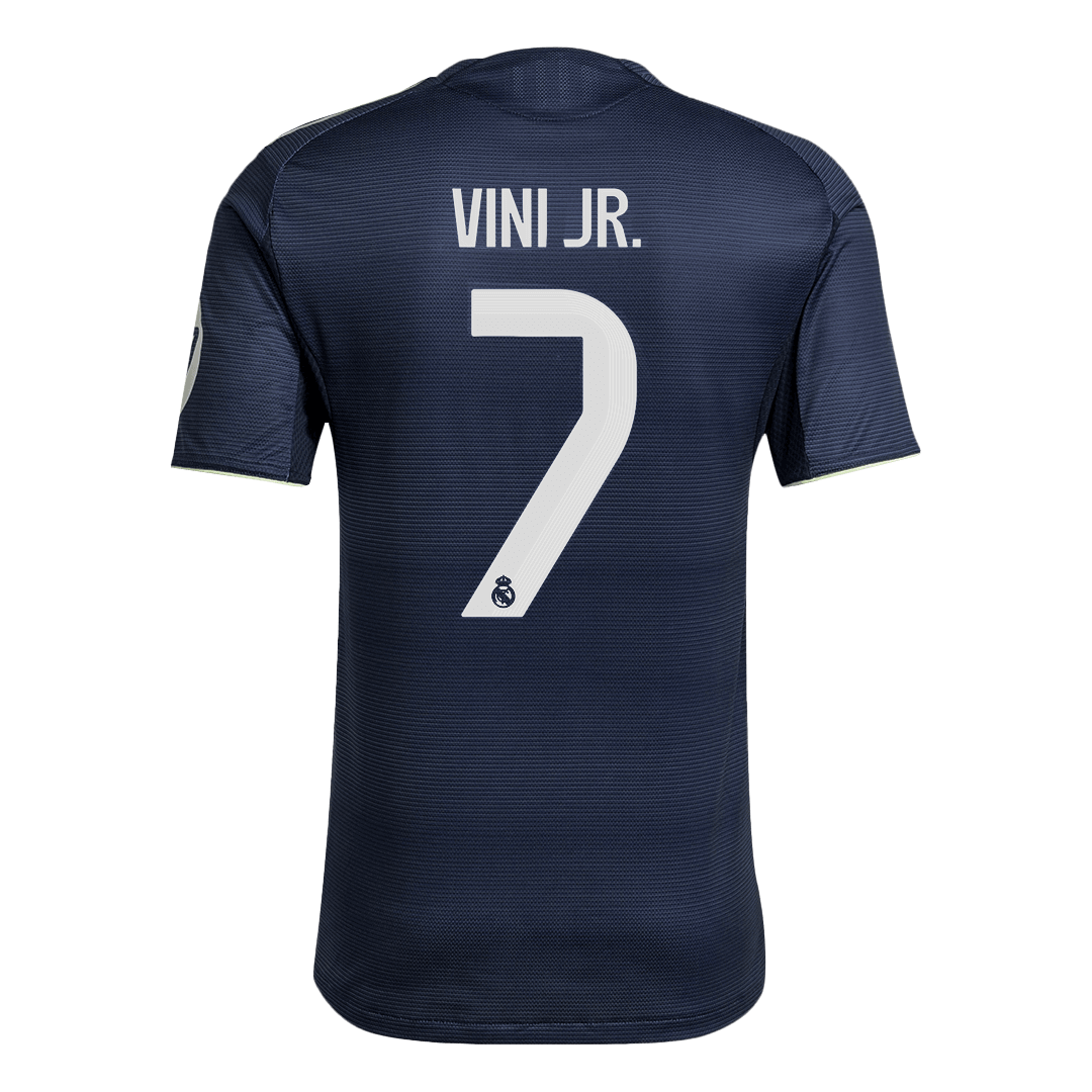 Camiseta de fútbol de VINI JR. #7 Real Madrid, versión visitante, temporada 2025/26