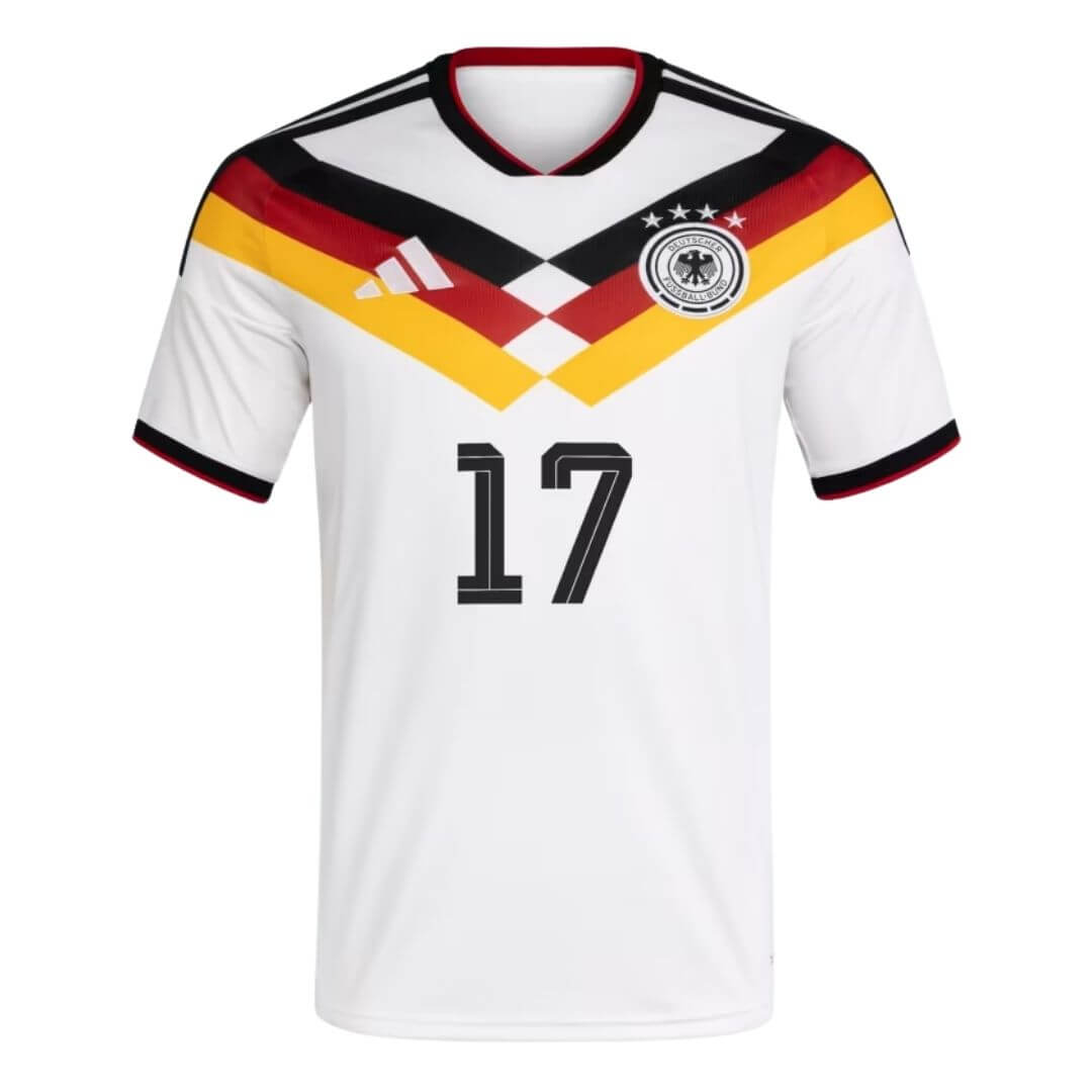 Camiseta de la selección alemana de fútbol, número 17, Mundial 2026, Copa Mundial de 2026
