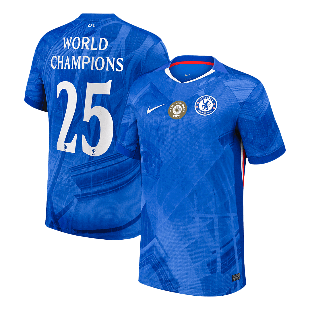 WORLD CHAMPIONS #25 Chelsea Home Soccer Jersey 2025/26
