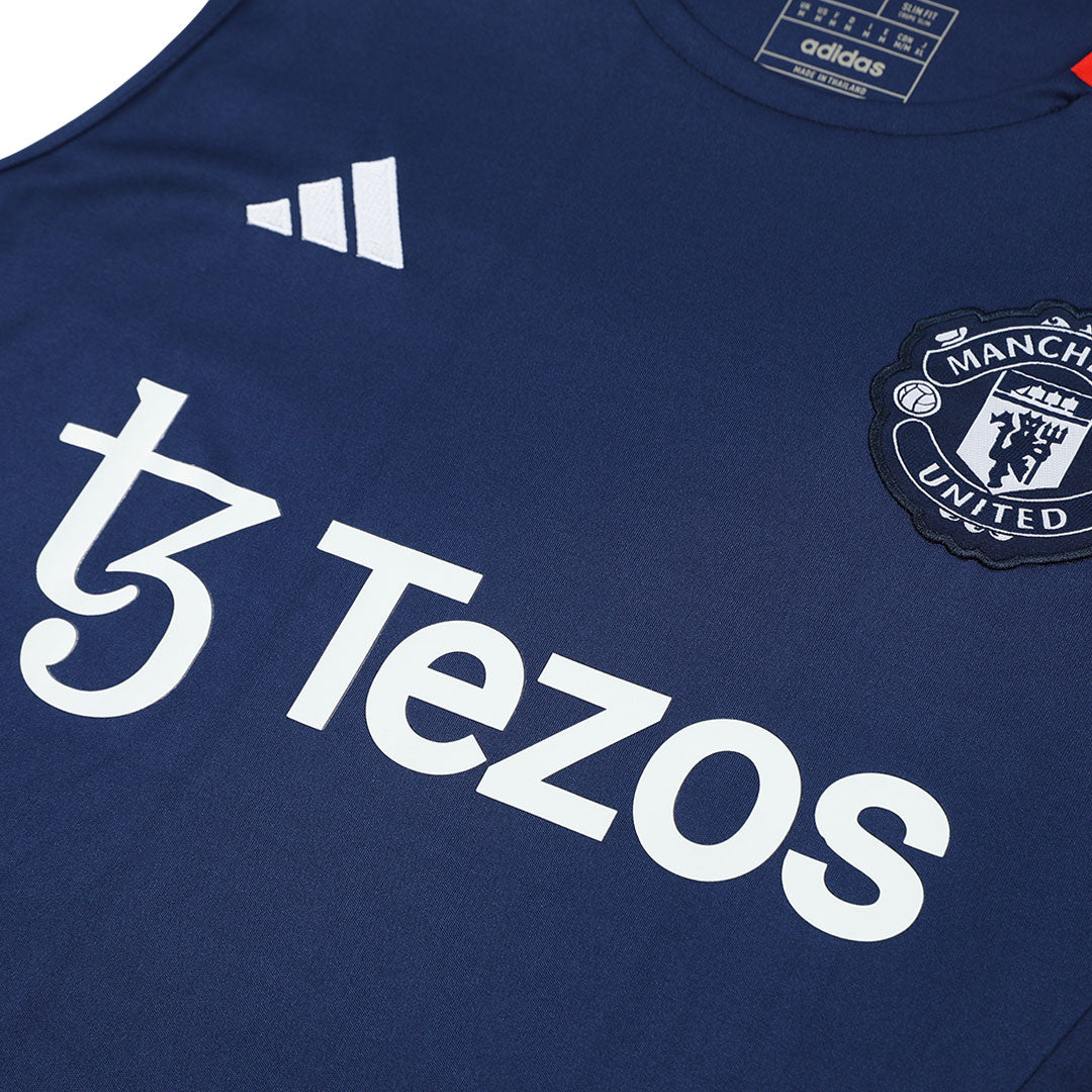 Manchester United Pre-Match Soccer Jersey Vest Kit (Jersey+Shorts) 2024/25