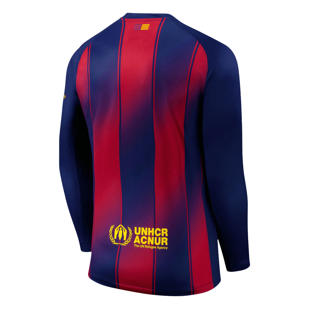 Barcelona Home Long Sleeve Soccer Jersey 2025-2026